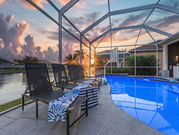 Luxury Villa in Southwest Florida with Heated Pool & Canal Views